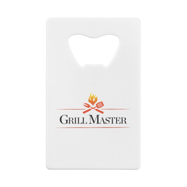 Grill Master Credit Card Bottle Opener (Back)