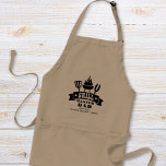 Grill Master Dad Adult Apron<br><div class="desc">Unique apron gift for the best dad ever on Father's Day, Christmas or his birthday featuring illustrations of a barbecue grill and "Grill Master Dad" in fun typography. Add the names of his children. If needed, edit in the design tool to increase or decrease the font size for a longer...</div>