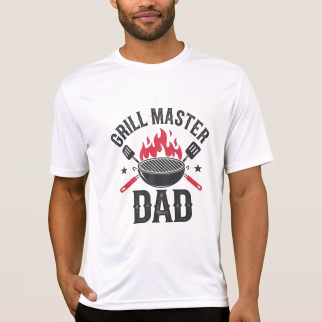 Grill Master Dad – Funny BBQ Father's Day Gift T-Shirt (Front)