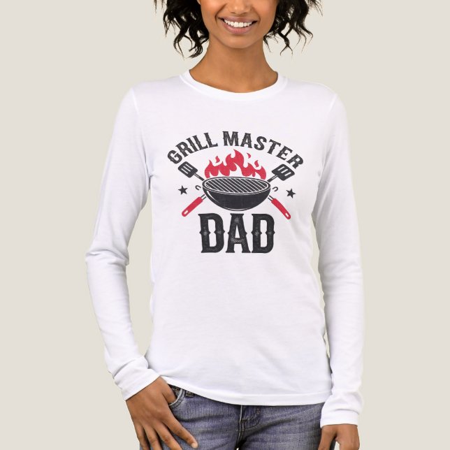 Grill Master Dad – Funny BBQ Father's Day Gift Tri-Blend Shirt (Front)