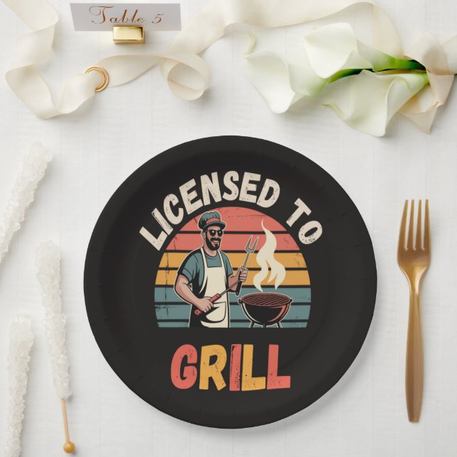 Grill Master Dad Paper Plates (Wedding)