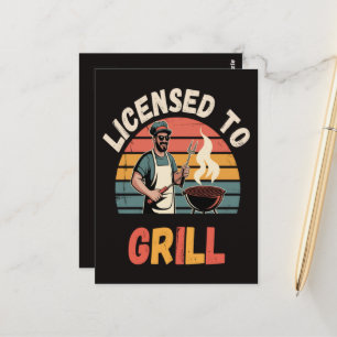 Grill Master Dad Postcard