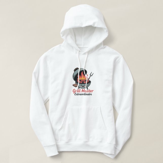 Grill Master Extraordinaire – Funny BBQ Lover  Hoodie (Design Front)