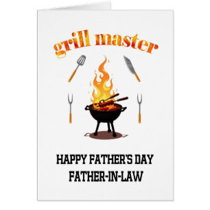 Grill Master Father in Law Fathers Day Cards