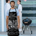Grill Master Father Photo Collage Apron<br><div class="desc">Elegant fathers day apron featuring 5 pictures of your beautiful children, the title "grill master" and your name, the kids names, and the cute saying that reads "best dad ever, some men are born to be father's". All of the text is fully editable so it can be can be personalized...</div>