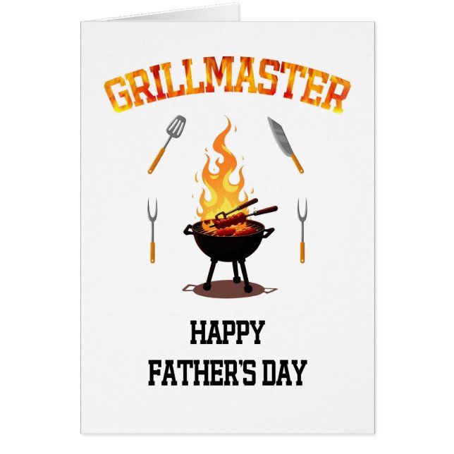 Grill Master Fathers Day  Cards (Front)