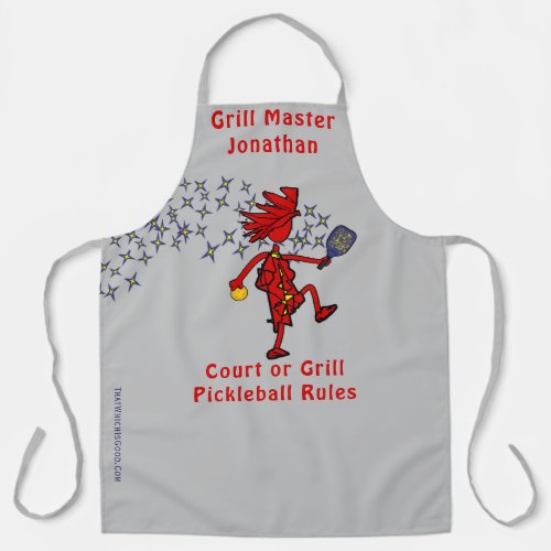 Grill Master Fun Pickleball All_Over Print Apron