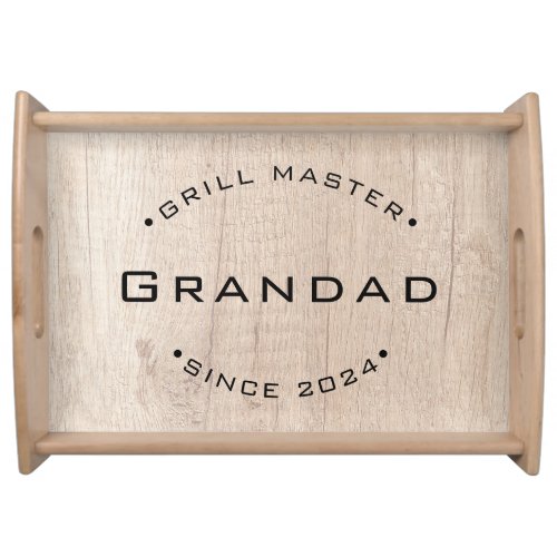 Grill Master Grandad Personalized Year Serving Tray