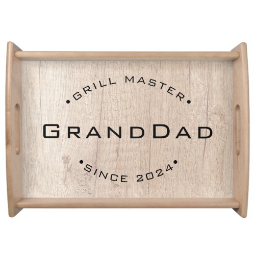 Grill Master GrandDad Personalized Year Serving Tray