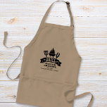 Grill Master Grandpa Adult Apron<br><div class="desc">Unique Father's Day, Christmas or birthday gift for the best grandpa ever, this apron features an illustration of a barbecue grill and "Grill Master Grandpa" in fun typography. Add the names of his grandchildren and personalize whether he is called grandpa, poppop, papa, pops, etc. If needed, edit in the design...</div>