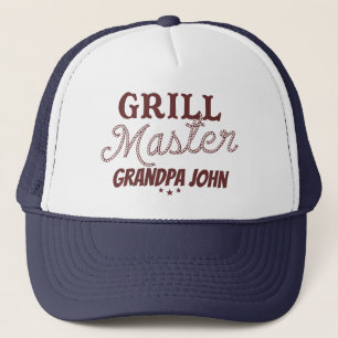 Grill Master Grandpa Personalized Father's Day BBQ Trucker Hat