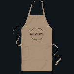 Grill Master GRANDPA Since Personalized Year Long Apron<br><div class="desc">Featuring the words "Grill Master" Grandpa (customizable). Personalize this modern design apron with a retro feel include the year "since" he's been a grandfather making your grilling dreams come true.  :)</div>
