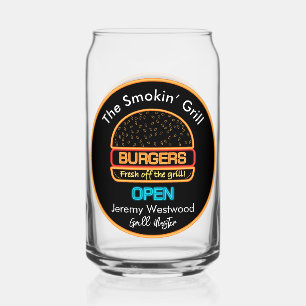 Grill Master Grilling Beer Can Glass Drinkware
