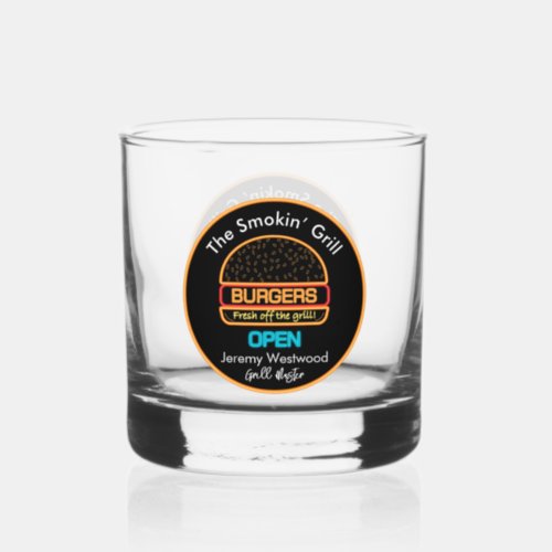 Grill Master Grilling Drinkware Rocks  Whiskey Glass