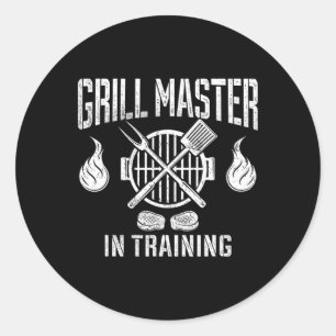 Grill Master In Training Funny Bbq Lover Grilling  Classic Round Sticker