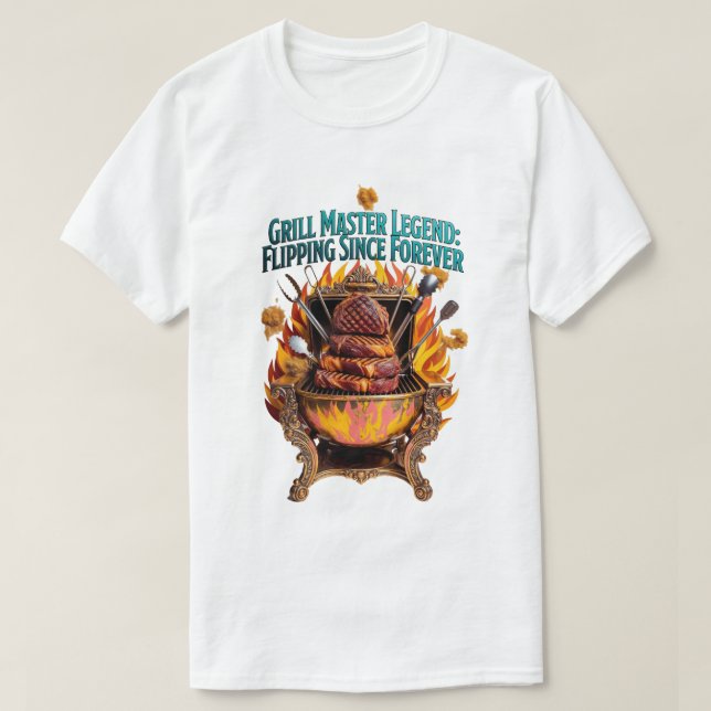 Grill Master Legend T Shirt  (Design Front)