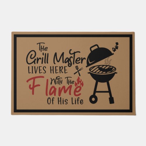Grill Master Lives Here Welcome Doormat