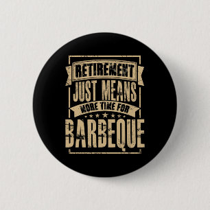 Grill Master Meat Smoker Bbq Barbecue Retired Reti Button
