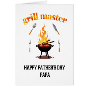 Grill Master Papa Fathers Day  Cards