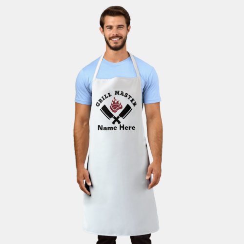 Grill Master _ Personalize Custom Text Apron