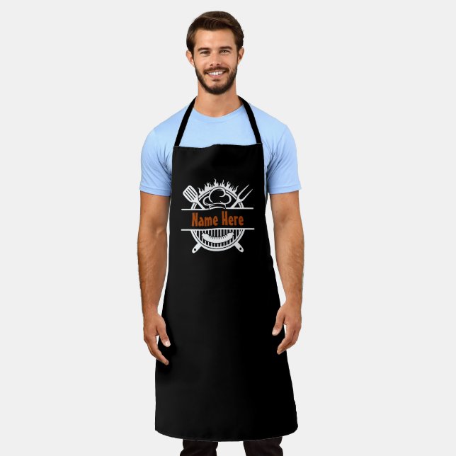 Grill Master - Personalize Custom Text Apron (Worn)