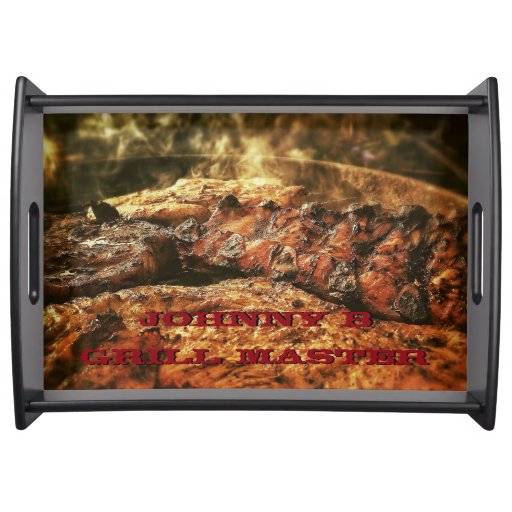 Grill Master Personalized Barbecue Serving Tray | Zazzle