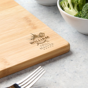 Grill Master personalized Engraved Cutting Board