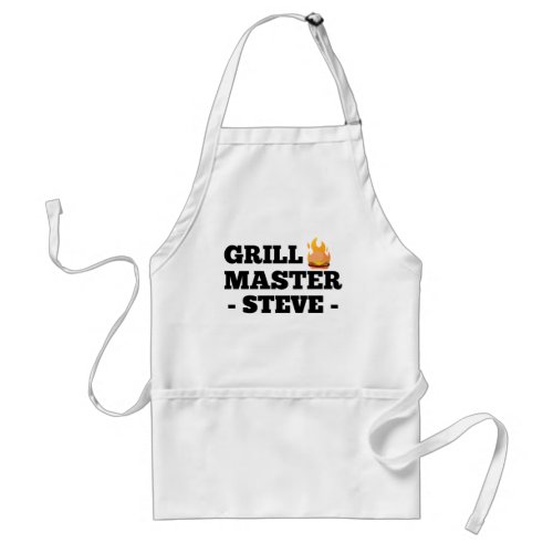 Grill Master Personalized Name Apron For Men
