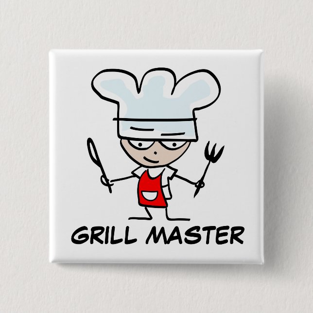 Grill master pinback button (Front)