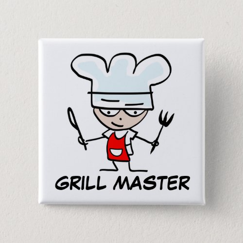 Grill master pinback button