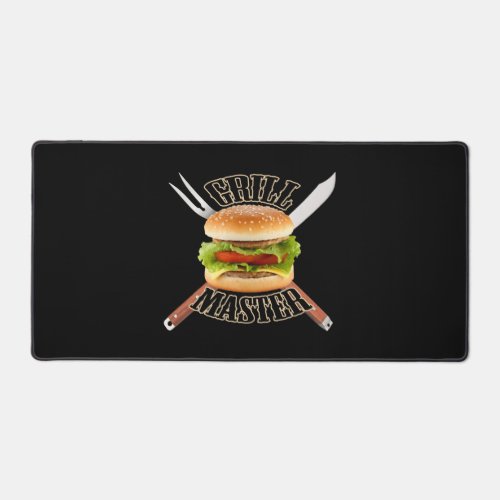 Grill Master Saying Barbecue BBQ Design Desk Mat