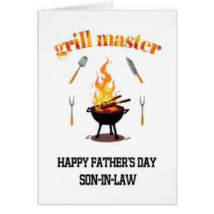 Grill Master Son In Law Fathers Day  Cards