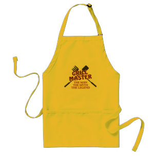GRILL MASTER - THE MAN THE MYTH THE LEGEND ADULT APRON