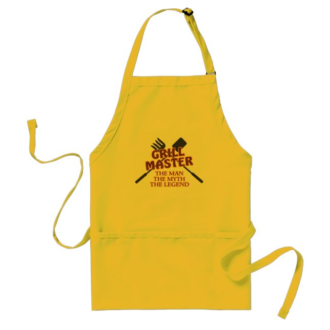 GRILL MASTER - THE MAN THE MYTH THE LEGEND ADULT APRON (Front)
