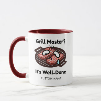 Grill Master Well Done Funny BBQ Dad Gift Mug