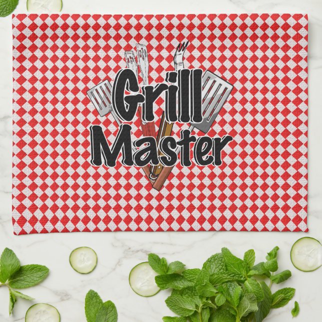 Grill Master with BBQ Tools & Picnic Table Towel (Folded)