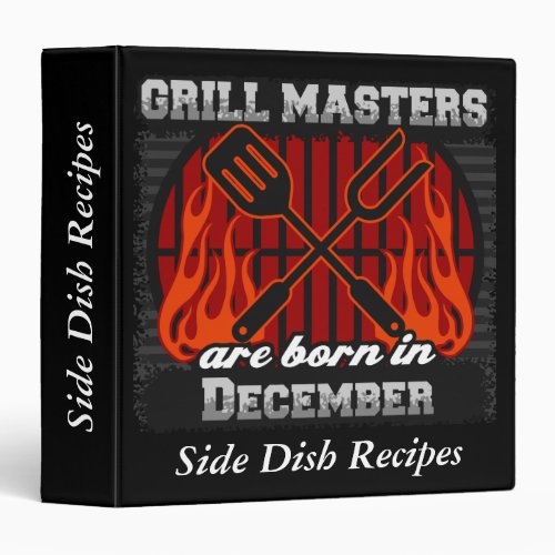 Grill Masters Are Born In December Personalized Binder