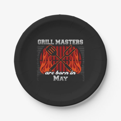 Grill Masters Are Born In May BBQ Birthday Paper Plates