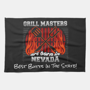 Grill Masters Are Born In Nevada Add A Slogan Towel