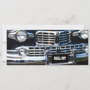 GRILL OUT PARTY CLASSIC AUTO SHOW CAR INVITATION