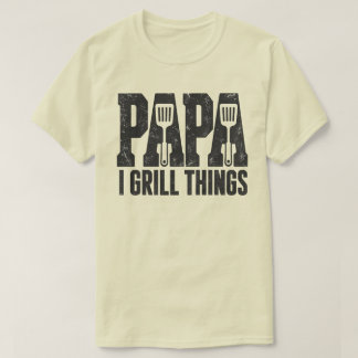 Grill Papa BBQ Dad Chef Grilling Vintage Father's  T-Shirt