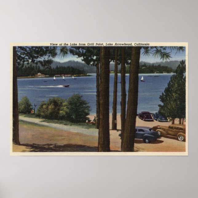 Grill Point View of Lake Poster (Front)