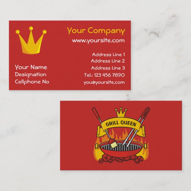 Grill Queen Business Card (Front/Back)