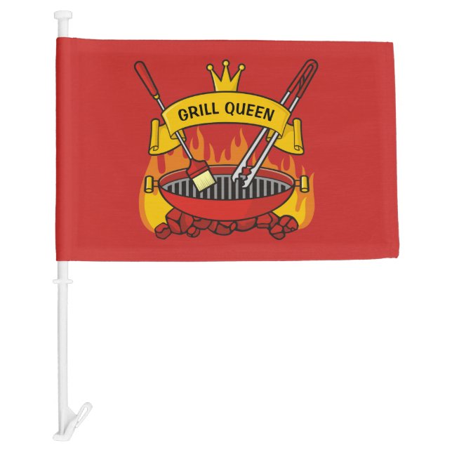 Grill Queen Car Flag (Front)