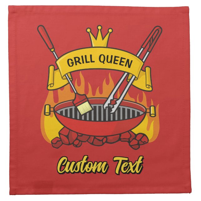 Grill Queen Cloth Napkin (Front)