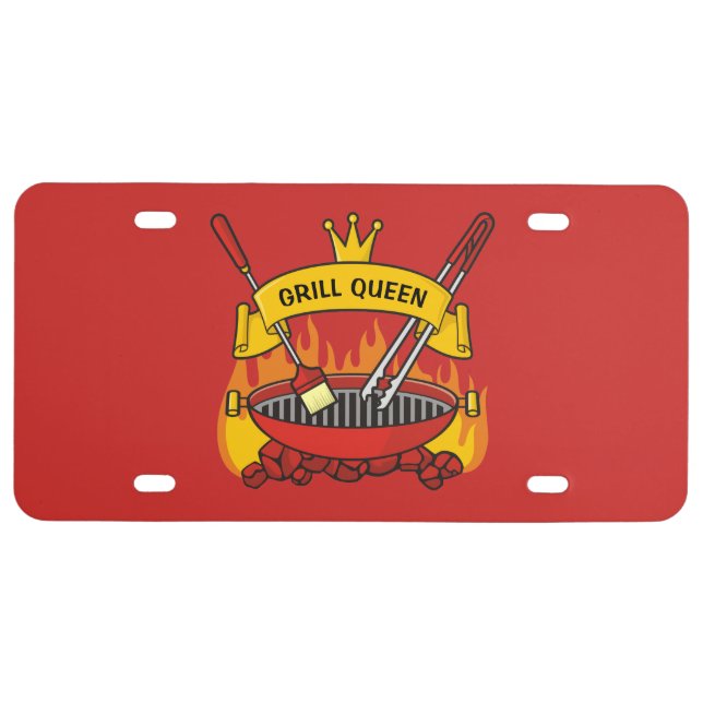 Grill Queen License Plate (Front)
