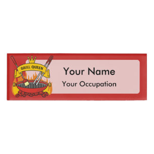 Grill Queen Name Tag