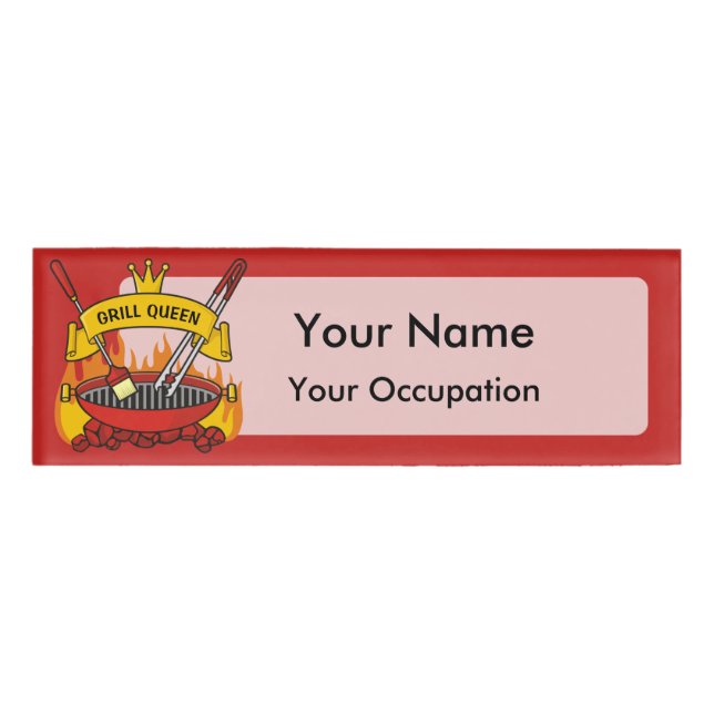 Grill Queen Name Tag (Front)