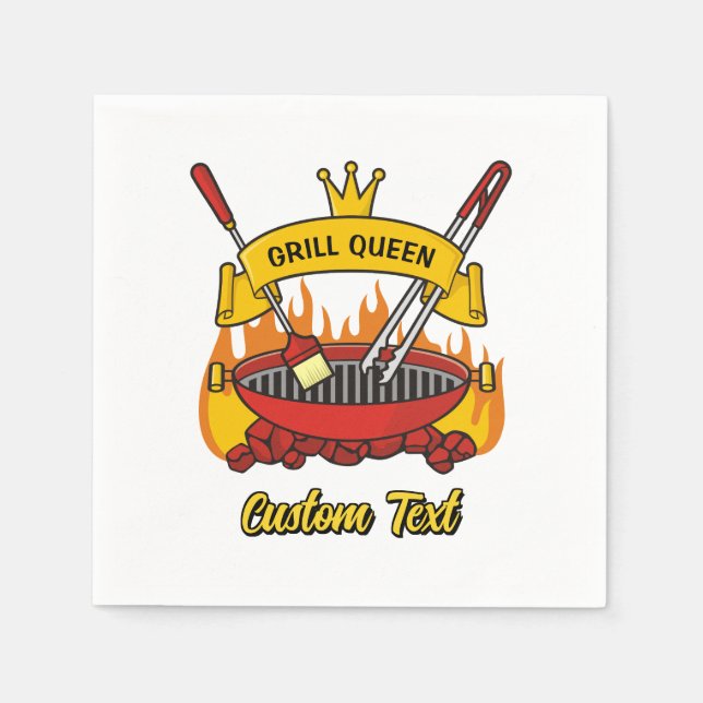 Grill Queen Paper Napkins (Front)