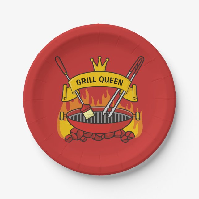 Grill Queen Paper Plates (Front)